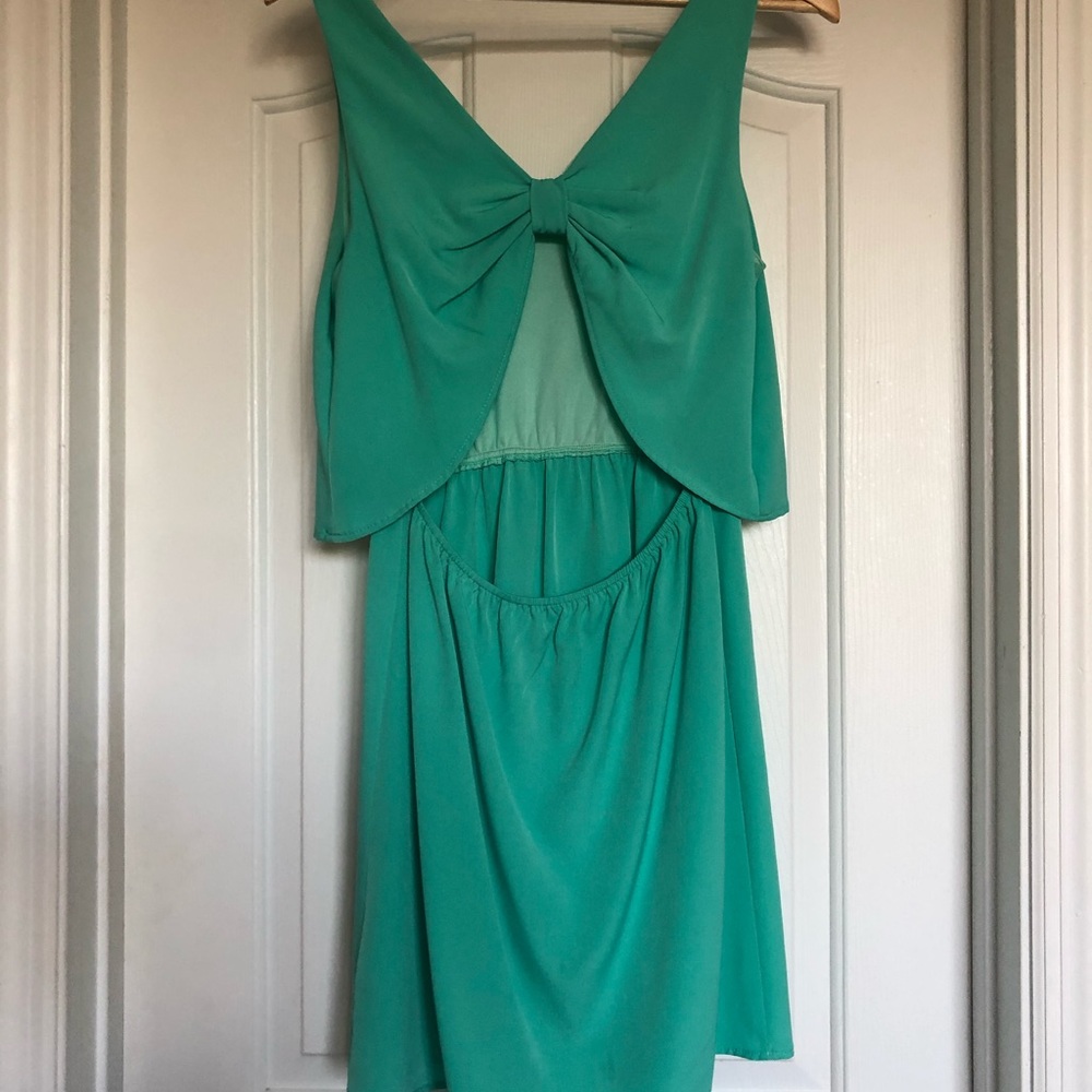 Open Back Mint Dress